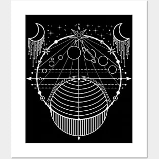 Solar System Goth Design Posters and Art